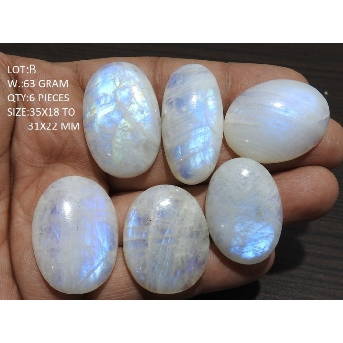 White Rainbow Moonstone Cabochon Lot,Smooth,Blue Flashy Fire,Fancy Shape,Loose Stone,Gemstones For Pendent,Jewelry,Wholesaler,Supplies C1 | Save 33% - Rajasthan Living 7