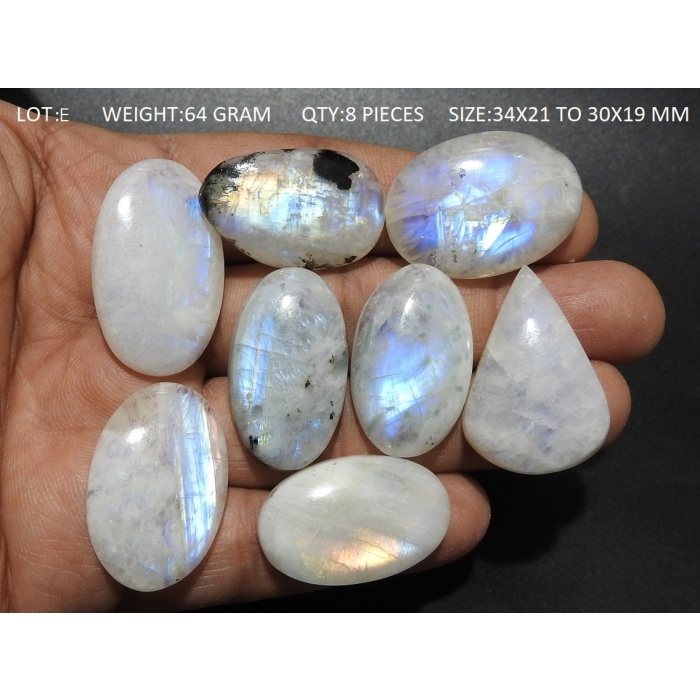 White Rainbow Moonstone Cabochon Lot,Smooth,Blue Flashy Fire,Fancy Shape,Loose Stone,Gemstones For Pendent,Jewelry,Wholesaler,Supplies C1 | Save 33% - Rajasthan Living 10