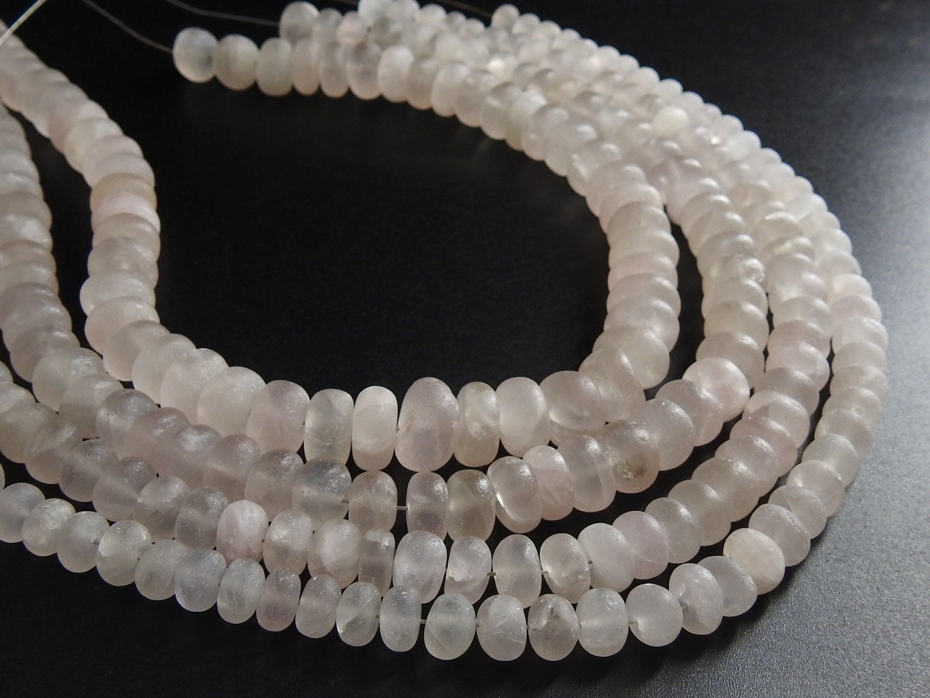 12 Inch Strand Natural Rose Quartz Smooth Matte Polished Roundel Beads Wholesale Price New Arrival B3 | Save 33% - Rajasthan Living 16