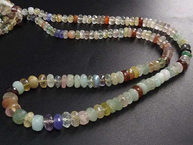 Mix Gemstone Faceted Roundel Beads,Multi Stone,Disco Gemstone,Handmade,Loose,16Inch Strand 6To4MM Approx,Wholesaler,Supplies,100%Natural B13 | Save 33% - Rajasthan Living 12
