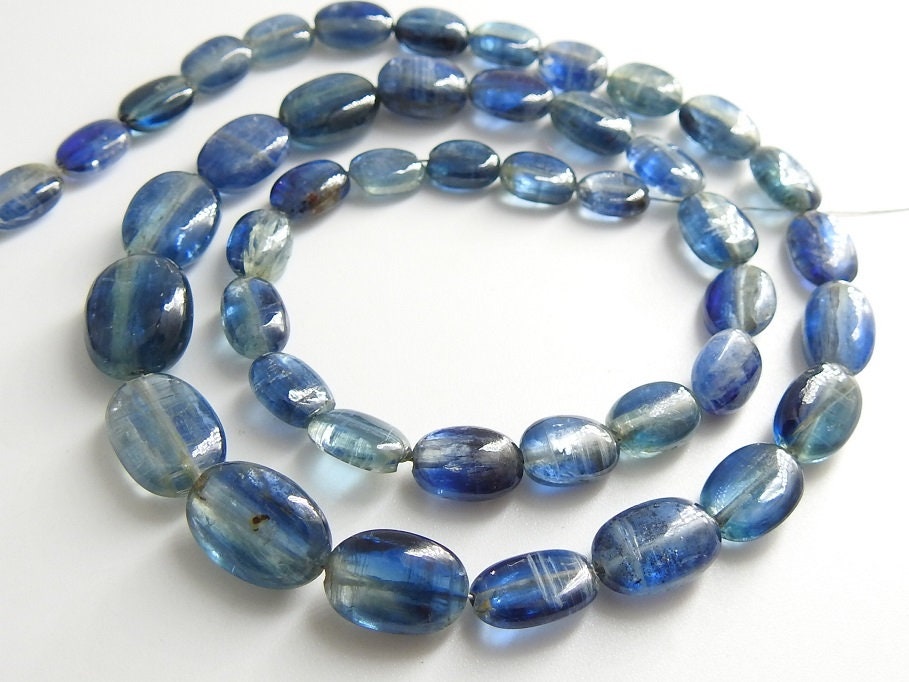 Natural Blue Kyanite Smooth Tumble,Gemstone,Nugget,Oval Shape Bead,Handmade,Loose Stone 16Inch 11X8To6X5MM Approx PME-TU1 | Save 33% - Rajasthan Living 16