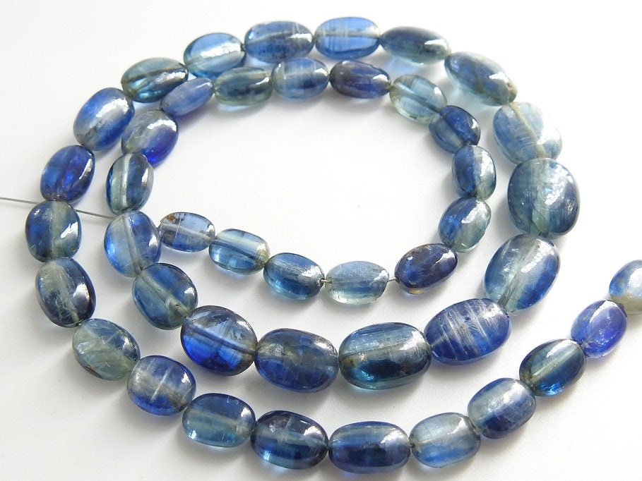 Natural Blue Kyanite Smooth Tumble,Gemstone,Nugget,Oval Shape Bead,Handmade,Loose Stone 16Inch 11X8To6X5MM Approx PME-TU1 | Save 33% - Rajasthan Living 14