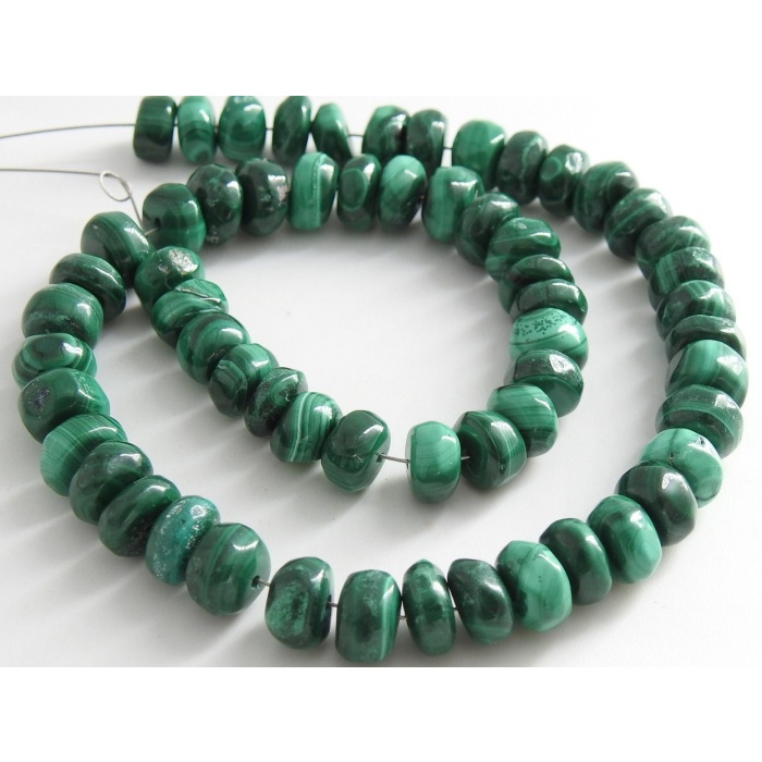 Malachite Roundel Bead,Smooth,Loose Stone,Handmade,For Making Jewelry,Necklace,Wholesaler,Supplies,10Inch Strand,100%Natural PME(B13) | Save 33% - Rajasthan Living 6