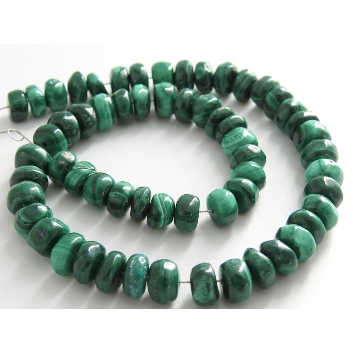 Malachite Roundel Bead,Smooth,Loose Stone,Handmade,For Making Jewelry,Necklace,Wholesaler,Supplies,10Inch Strand,100%Natural PME(B13) | Save 33% - Rajasthan Living 10