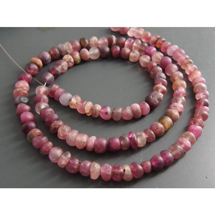Pink Tourmaline Smooth Roundel Beads,Loose Stone,Matte Polished,Necklace,For Making Jewelry,Wholesale Price,New Arrival B13 | Save 33% - Rajasthan Living 6
