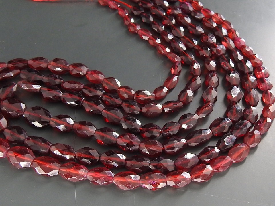 100%Natural Mozambique Garnet Faceted Tumble,Nugget,Loose Stone,Handmade,For Jewelry Making 16Inch Strand 10X7To5X4 MM Approx PMETU2 | Save 33% - Rajasthan Living 23