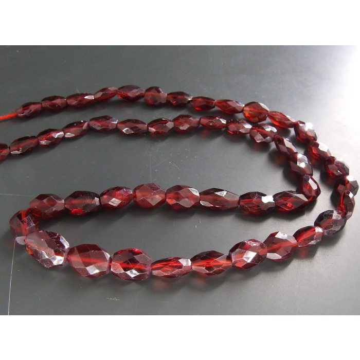 100%Natural Mozambique Garnet Faceted Tumble,Nugget,Loose Stone,Handmade,For Jewelry Making 16Inch Strand 10X7To5X4 MM Approx PMETU2 | Save 33% - Rajasthan Living 8