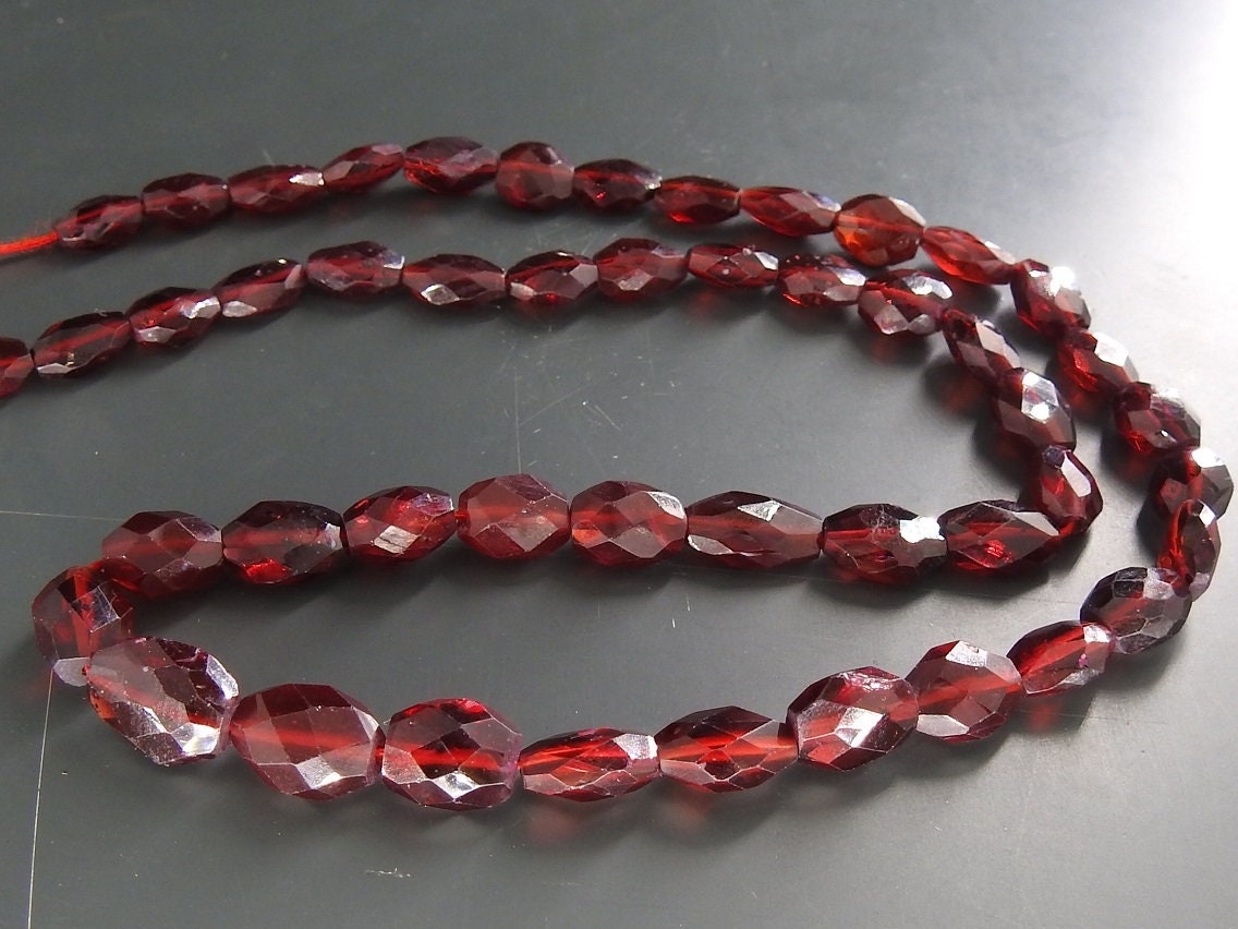 100%Natural Mozambique Garnet Faceted Tumble,Nugget,Loose Stone,Handmade,For Jewelry Making 16Inch Strand 10X7To5X4 MM Approx PMETU2 | Save 33% - Rajasthan Living 17
