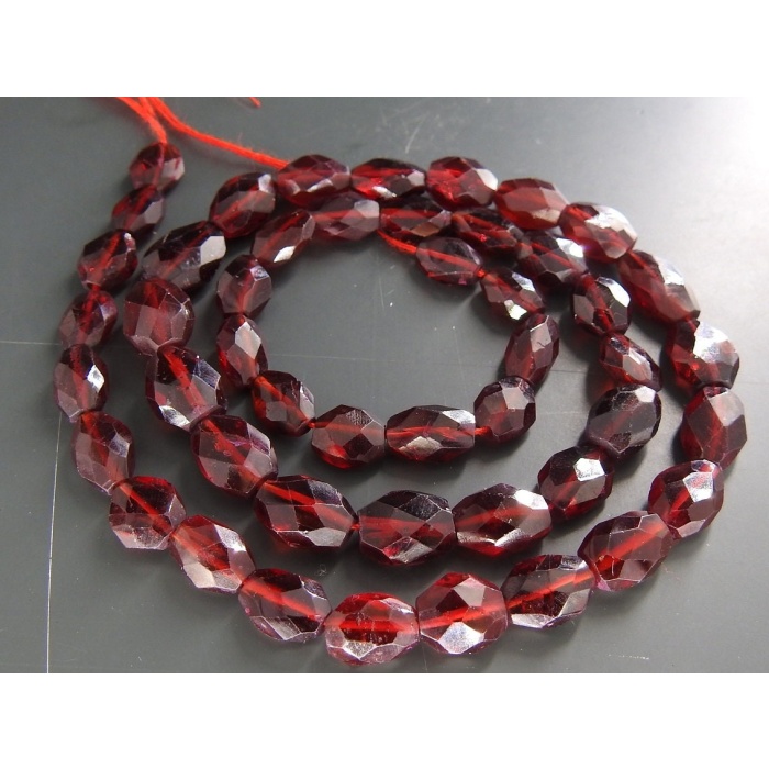 100%Natural Mozambique Garnet Faceted Tumble,Nugget,Loose Stone,Handmade,For Jewelry Making 16Inch Strand 10X7To5X4 MM Approx PMETU2 | Save 33% - Rajasthan Living 9