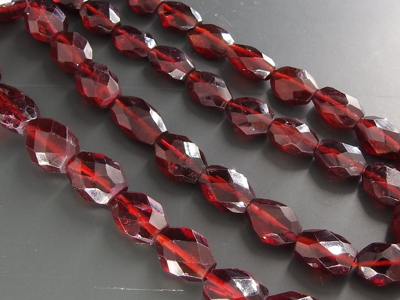 100%Natural Mozambique Garnet Faceted Tumble,Nugget,Loose Stone,Handmade,For Jewelry Making 16Inch Strand 10X7To5X4 MM Approx PMETU2 | Save 33% - Rajasthan Living 19
