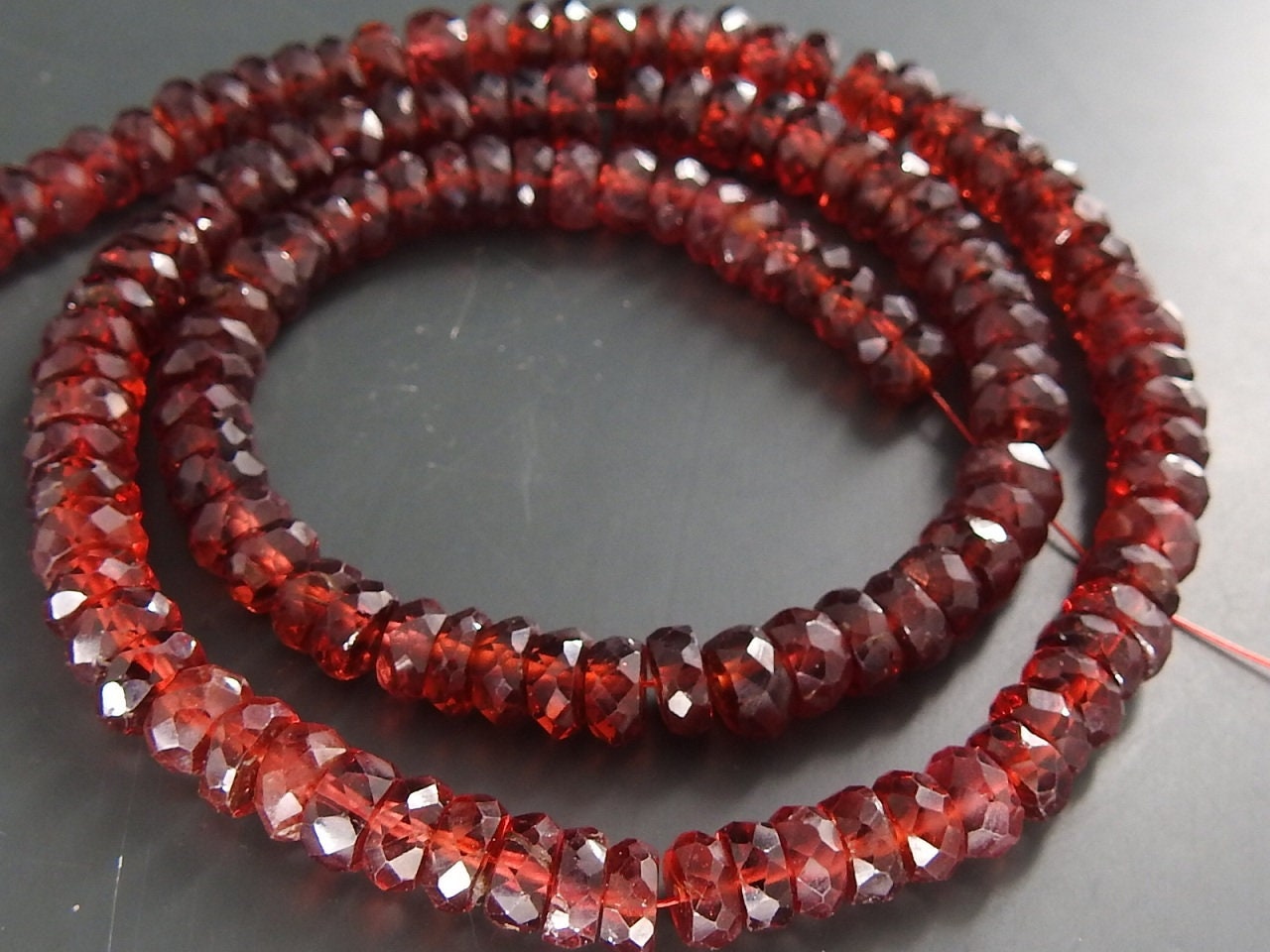 Mozambique Garnet Faceted Roundel Beads,Handmade,Loose Stone,Necklace,For Making Jewelry,16Inch Strand,Wholesaler,Supplies,100%NaturalBB(B6) | Save 33% - Rajasthan Living 20