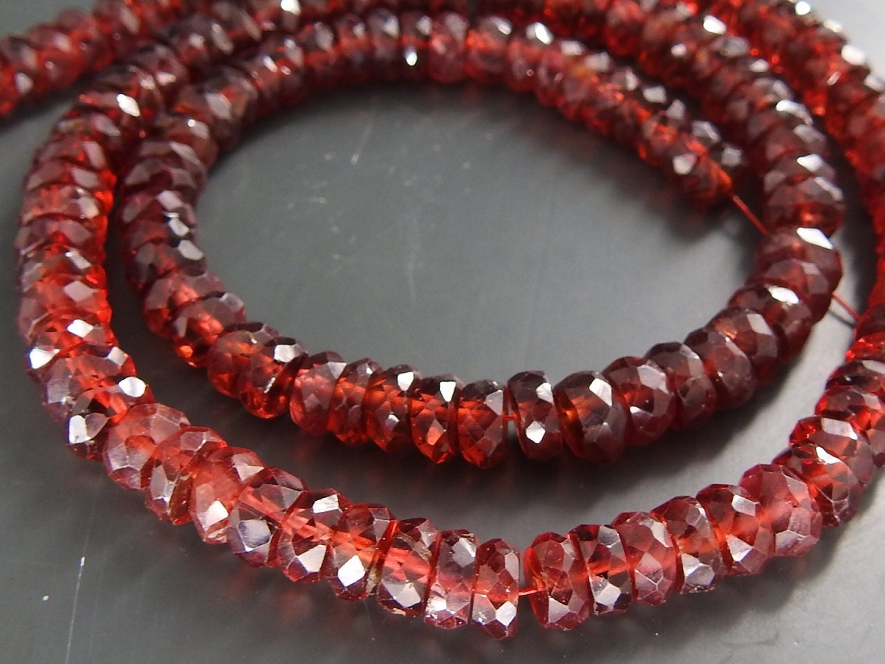 Mozambique Garnet Faceted Roundel Beads,Handmade,Loose Stone,Necklace,For Making Jewelry,16Inch Strand,Wholesaler,Supplies,100%NaturalBB(B6) | Save 33% - Rajasthan Living 18