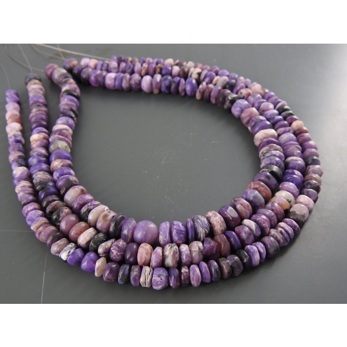 Charoite Natural Smooth Roundel Beads,Matte Polished,Wholesale Price,New Arrival 12Inch B13 | Save 33% - Rajasthan Living 6