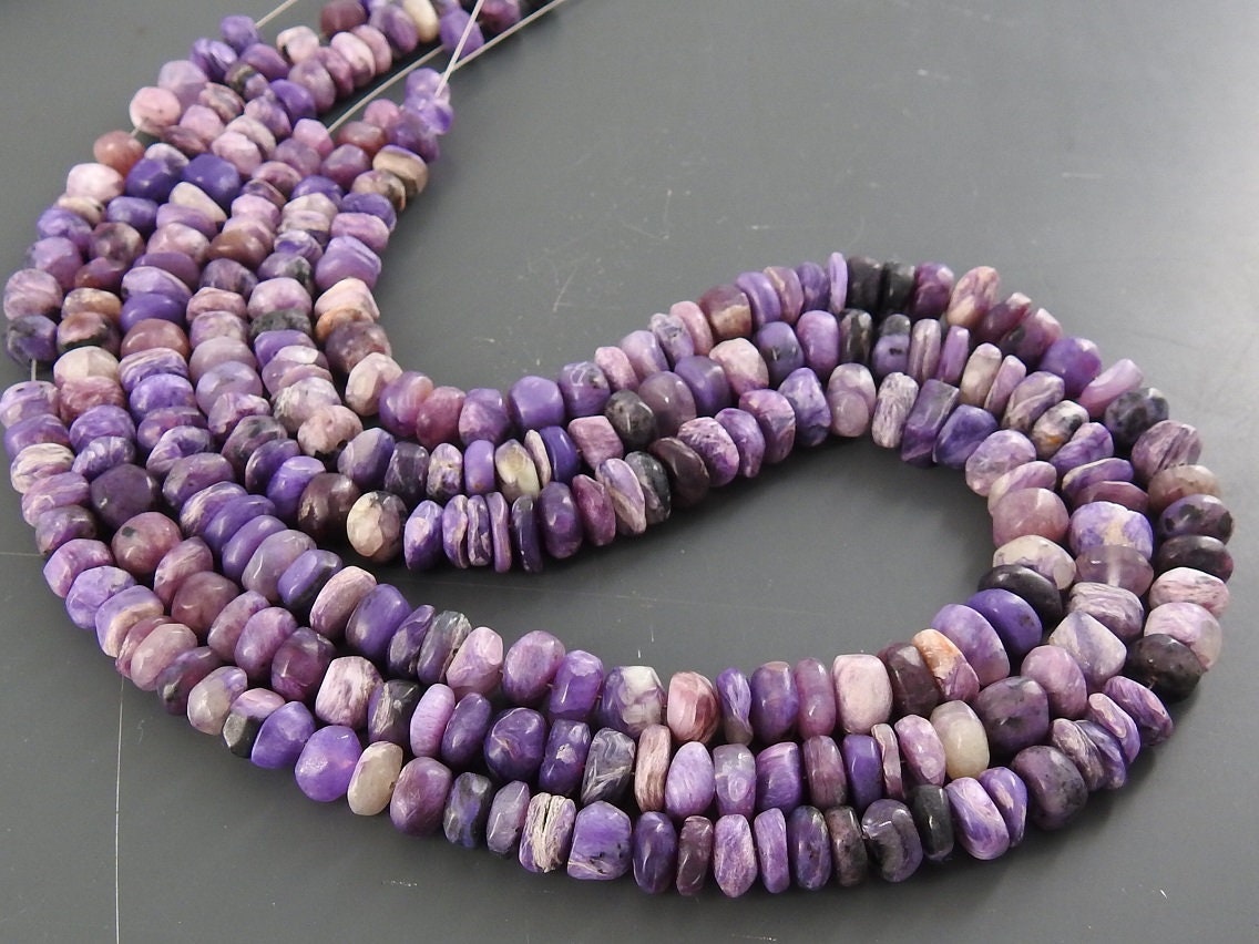 Charoite Natural Smooth Roundel Beads,Matte Polished,Wholesale Price,New Arrival 12Inch B13 | Save 33% - Rajasthan Living 15