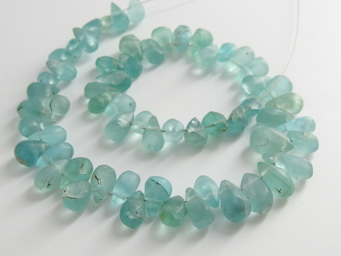 Sky Blue Apatite Smooth Drops,Teardrop,Matte Polished,Handmade,Wholesale Price,New Arrival,10Inch Strand,100%Natural BR7 | Save 33% - Rajasthan Living 15