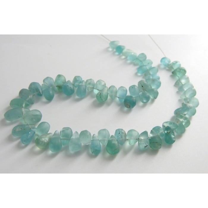 Sky Blue Apatite Smooth Drops,Teardrop,Matte Polished,Handmade,Wholesale Price,New Arrival,10Inch Strand,100%Natural BR7 | Save 33% - Rajasthan Living 6