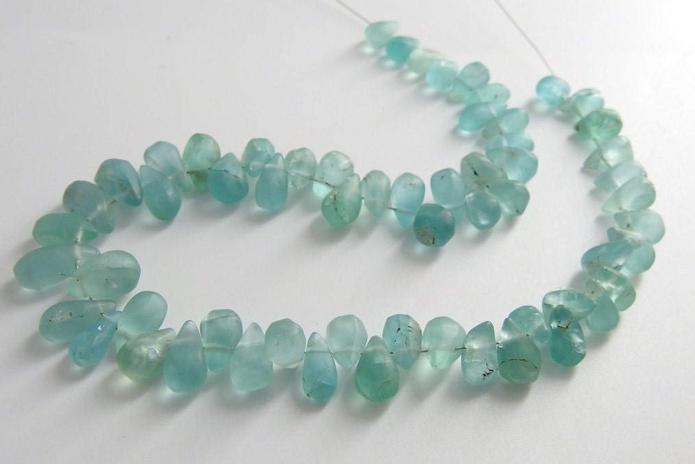Sky Blue Apatite Smooth Drops,Teardrop,Matte Polished,Handmade,Wholesale Price,New Arrival,10Inch Strand,100%Natural BR7 | Save 33% - Rajasthan Living 11