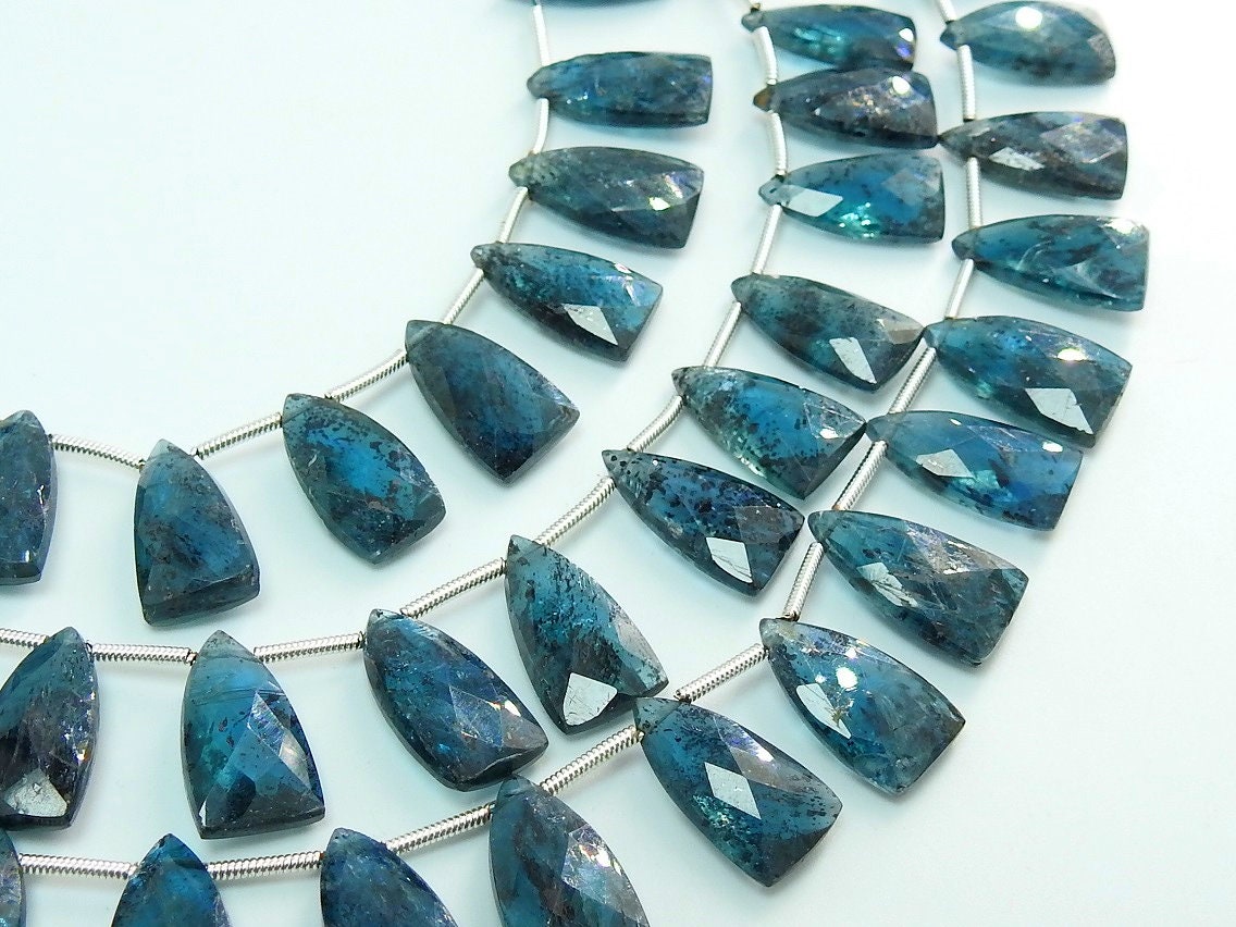 Moss Blue Kyanite Faceted Long Trillions,Triangle,Pyramid,Tapered Baguette,Teardrop,Drop,Earring Pair,For Making Jewelry 15X8MM PME-CY3 | Save 33% - Rajasthan Living 23