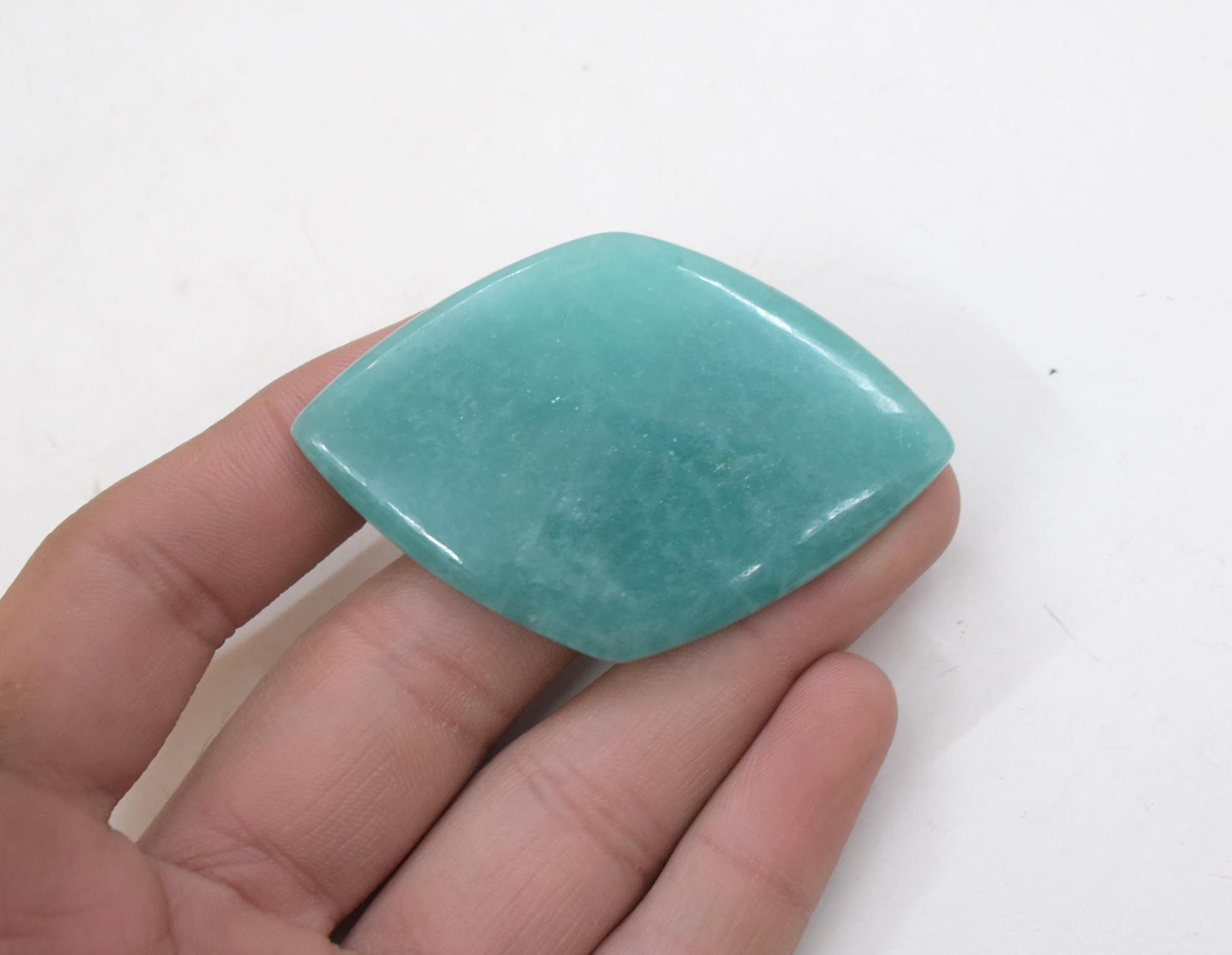 100% Natural African Amazonite Cabochon,Green Amazonite,Handmade Plain Cabochon,Handmade Faceted Cabochon,Natural Color Amazonite | Save 33% - Rajasthan Living 12