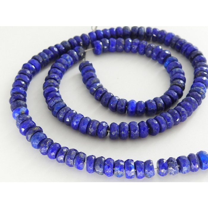 Lapis Lazuli Faceted Roundel Bead,Loose Stone,Handmade,Necklace,For Making Jewelry,Beaded Bracelet,Wholesaler 100%Natural B6 | Save 33% - Rajasthan Living 14