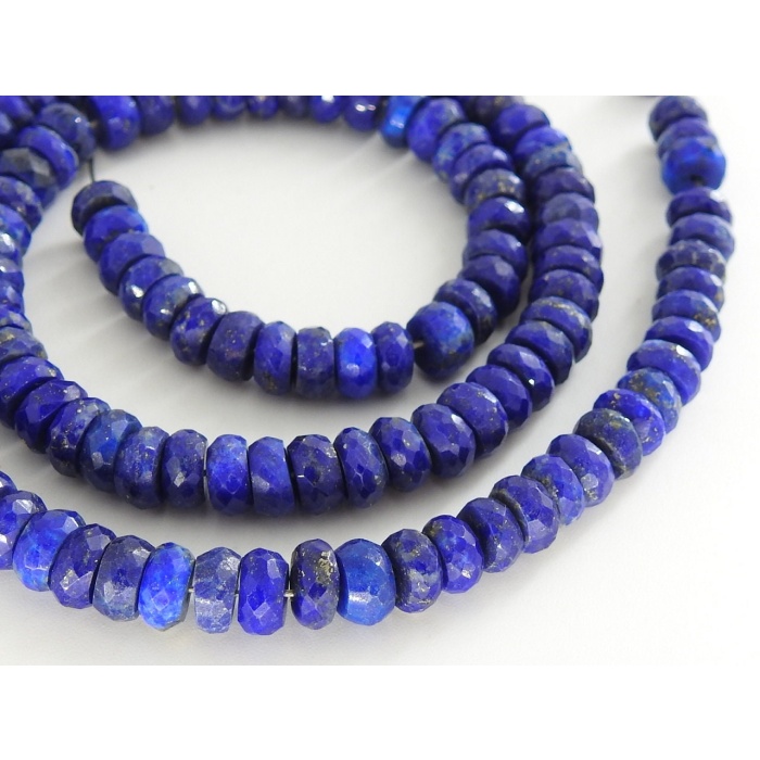 Lapis Lazuli Faceted Roundel Bead,Loose Stone,Handmade,Necklace,For Making Jewelry,Beaded Bracelet,Wholesaler 100%Natural B6 | Save 33% - Rajasthan Living 12