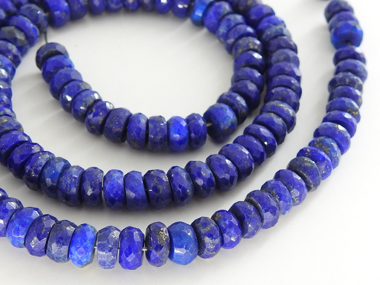 Lapis Lazuli Faceted Roundel Bead,Loose Stone,Handmade,Necklace,For Making Jewelry,Beaded Bracelet,Wholesaler 100%Natural B6 | Save 33% - Rajasthan Living 22
