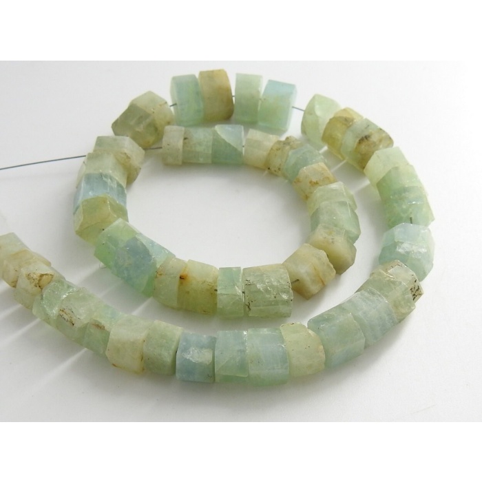 Aquamarine Faceted Tyre,Coin,Button,Wheel Shape Beads,Blue,Loose Stone,10Inch 9X6To6X4MM Approx,Wholesale Price,New Arrival,100%NaturalT2 | Save 33% - Rajasthan Living 7