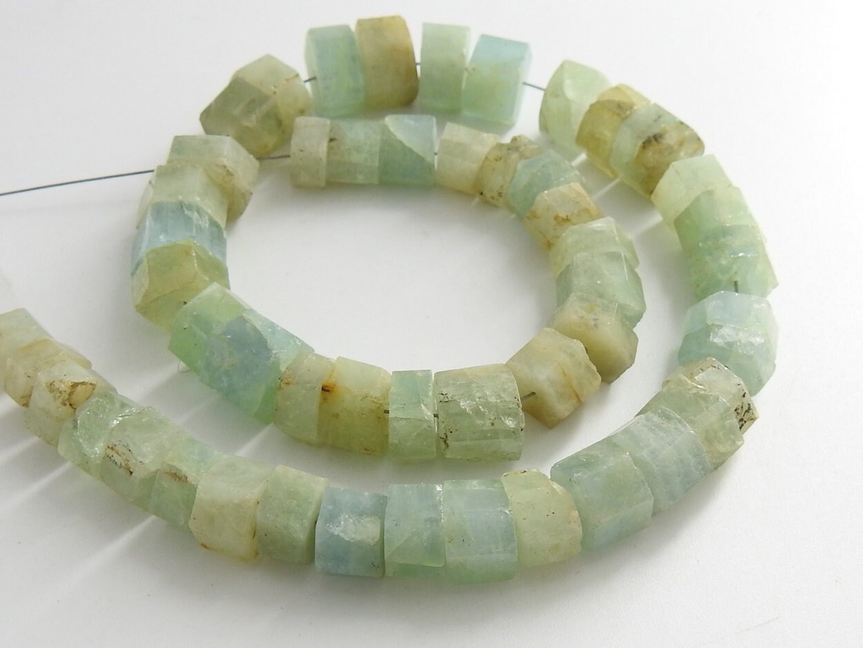 Aquamarine Faceted Tyre,Coin,Button,Wheel Shape Beads,Blue,Loose Stone,10Inch 9X6To6X4MM Approx,Wholesale Price,New Arrival,100%NaturalT2 | Save 33% - Rajasthan Living 12