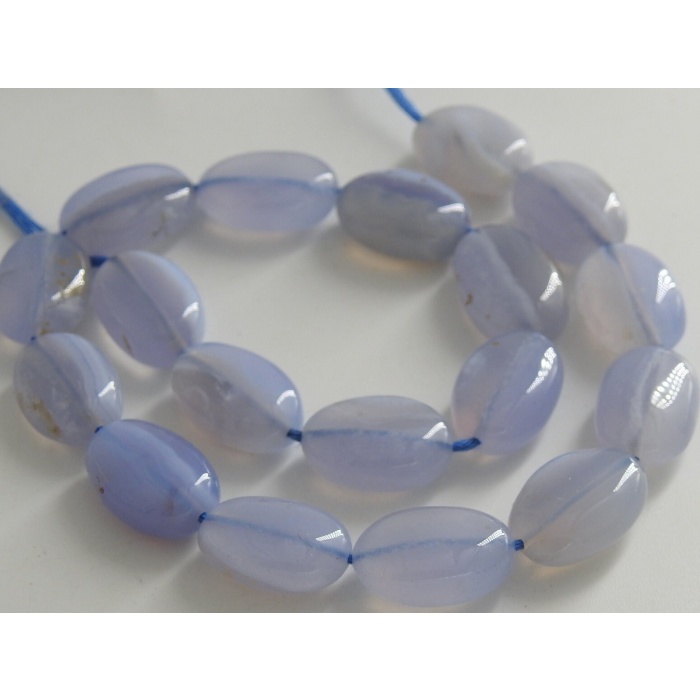 Blue Lace Agate Smooth Tumble,Nugget,Oval Bead,Loose Stone,Handmade 10Inch Strand 15X10To13X9MM Approx Wholesaler Supplies PME(TU5) | Save 33% - Rajasthan Living 7