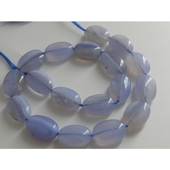 Blue Lace Agate Smooth Tumble,Nugget,Oval Bead,Loose Stone,Handmade 10Inch Strand 15X10To13X9MM Approx Wholesaler Supplies PME(TU5) | Save 33% - Rajasthan Living 11