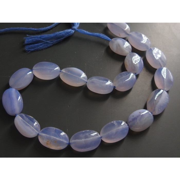Blue Lace Agate Smooth Tumble,Nugget,Oval Bead,Loose Stone,Handmade 10Inch Strand 15X10To13X9MM Approx Wholesaler Supplies PME(TU5) | Save 33% - Rajasthan Living 6