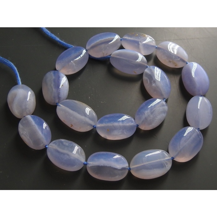 Blue Lace Agate Smooth Tumble,Nugget,Oval Bead,Loose Stone,Handmade 10Inch Strand 15X10To13X9MM Approx Wholesaler Supplies PME(TU5) | Save 33% - Rajasthan Living 8