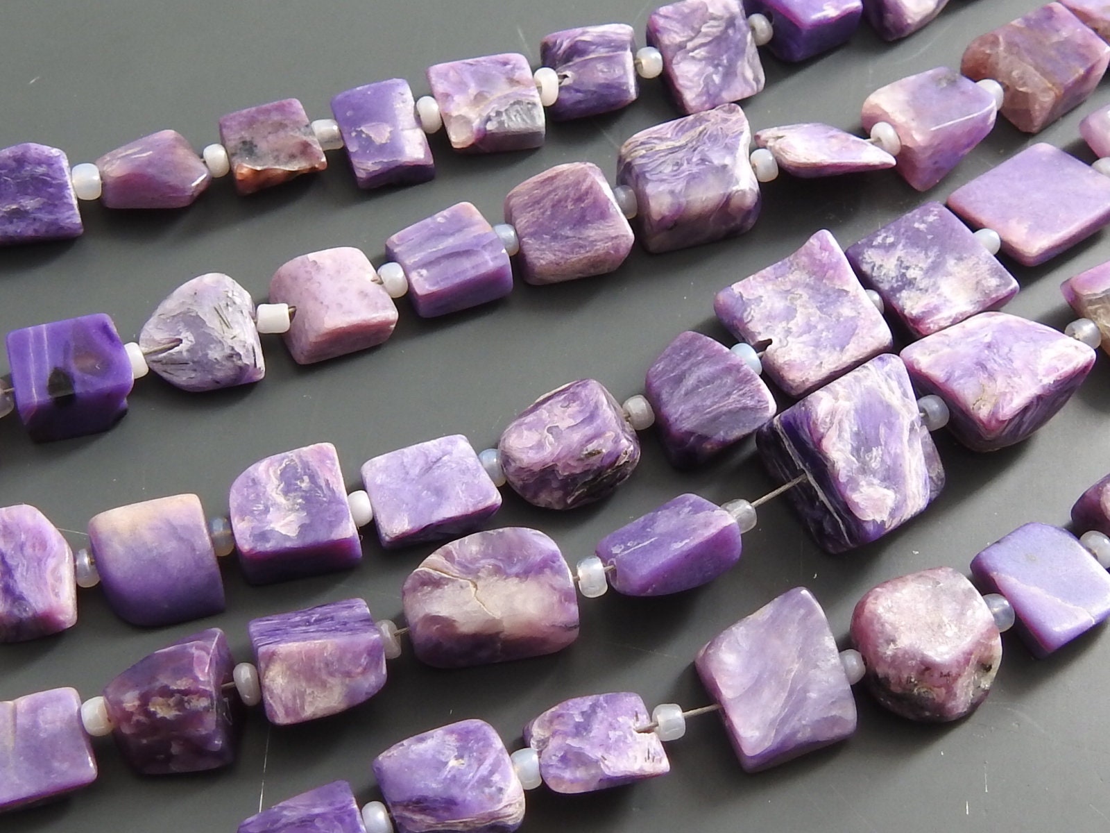 Charoite Natural Rough Bead,Nuggets,Tumble,Uncut,Loose Raw,Minerals Gemstone,For Making Jewelry,Wholesaler,Supplies 11X7To5X4MM Approx R4 | Save 33% - Rajasthan Living 15