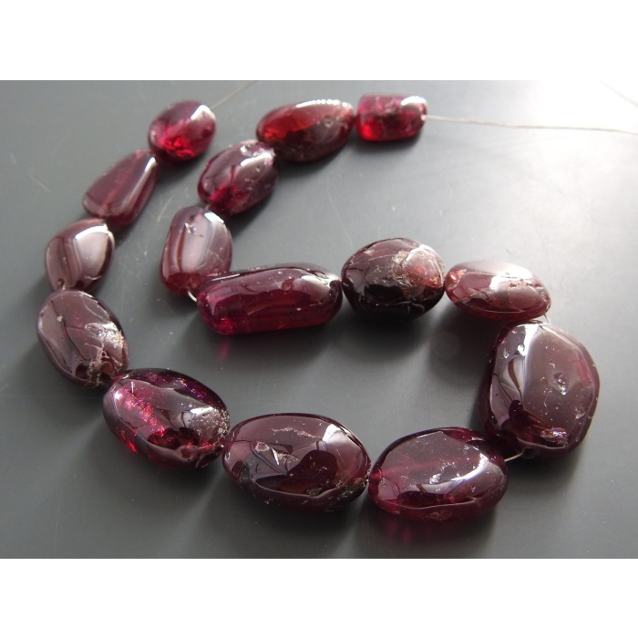 Natural Rhodolite Garnet Tumble,Smooth,Nuggets,Loose Bead,Handmade,For Making Jewelry,Wholesaler,12Inch 16X14To12X9MM Approx,PME-TU2 | Save 33% - Rajasthan Living 13