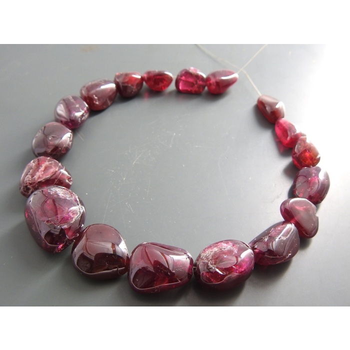 Natural Rhodolite Garnet Tumble,Smooth,Nuggets,Loose Bead,Handmade,For Making Jewelry,Wholesaler,12Inch 16X14To12X9MM Approx,PME-TU2 | Save 33% - Rajasthan Living 6