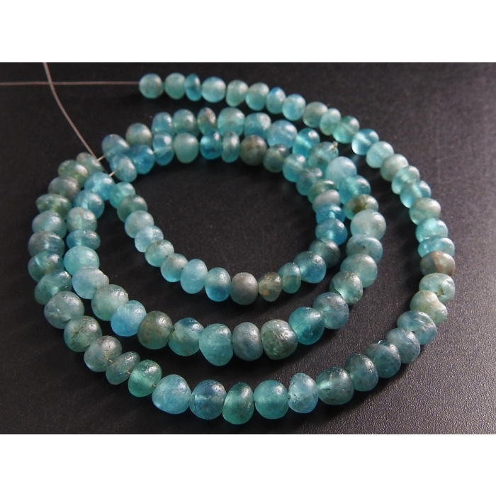 Sky Blue Apatite Roundel Bead,Smooth,Handmade,Matte Polished,Loose Bead,Necklace,For Making Jewelry,Wholesaler,Supplies 100%Natural B2 | Save 33% - Rajasthan Living 11