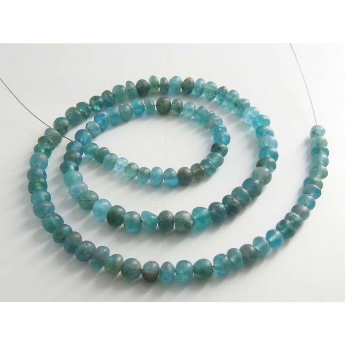 Sky Blue Apatite Roundel Bead,Smooth,Handmade,Matte Polished,Loose Bead,Necklace,For Making Jewelry,Wholesaler,Supplies 100%Natural B2 | Save 33% - Rajasthan Living 7