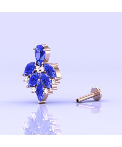 Dainty 14K Tanzanite Stud Earrings, Handmade Jewelry, Art Deco Earring Style, Gemstone Earring, Party Jewelry, Minimalist Earrings, December | Save 33% - Rajasthan Living 3