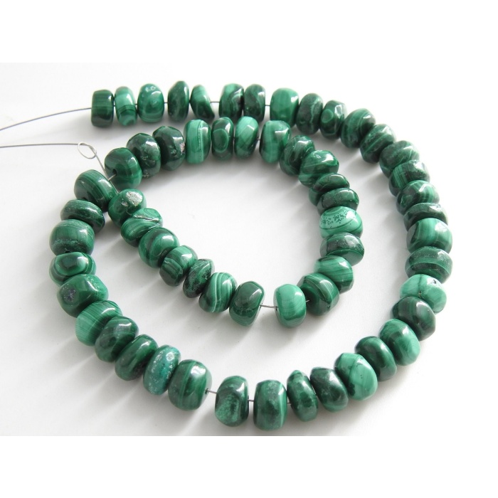 Malachite Roundel Bead,Smooth,Loose Stone,Handmade,For Making Jewelry,Necklace,Wholesaler,Supplies,10Inch Strand,100%Natural PME(B13) | Save 33% - Rajasthan Living 8