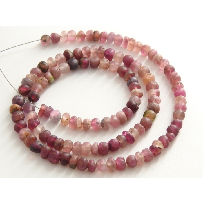 Pink Tourmaline Smooth Roundel Beads,Loose Stone,Matte Polished,Necklace,For Making Jewelry,Wholesale Price,New Arrival B13 | Save 33% - Rajasthan Living 7