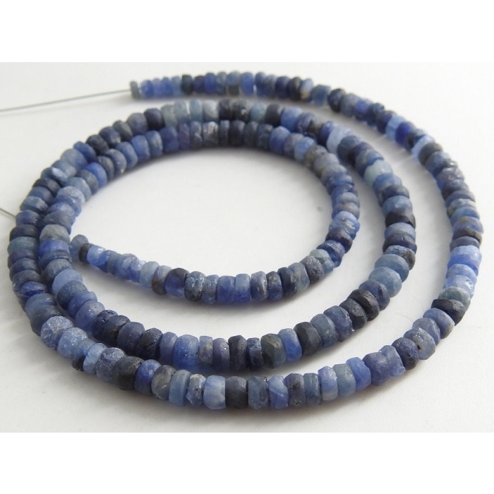 16Inch Strand,Blue Sapphire Tyre,Coin, Button,Smooth,Matte Polished,Gemstone,Handmade,Loose Stone Bead,Wholesaler,Supplies PME-T2 | Save 33% - Rajasthan Living 5