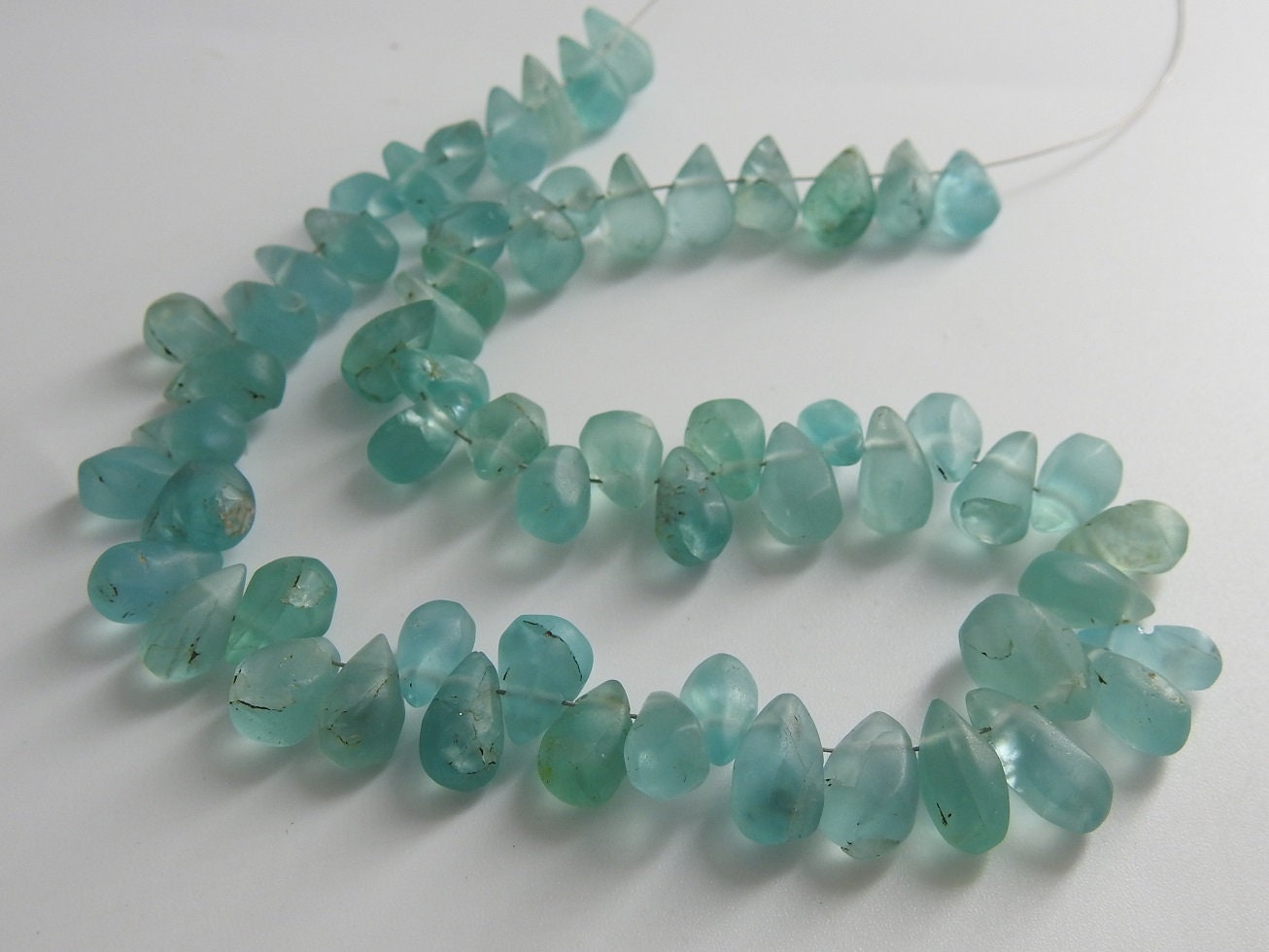 Sky Blue Apatite Smooth Drops,Teardrop,Matte Polished,Handmade,Wholesale Price,New Arrival,10Inch Strand,100%Natural BR7 | Save 33% - Rajasthan Living 13