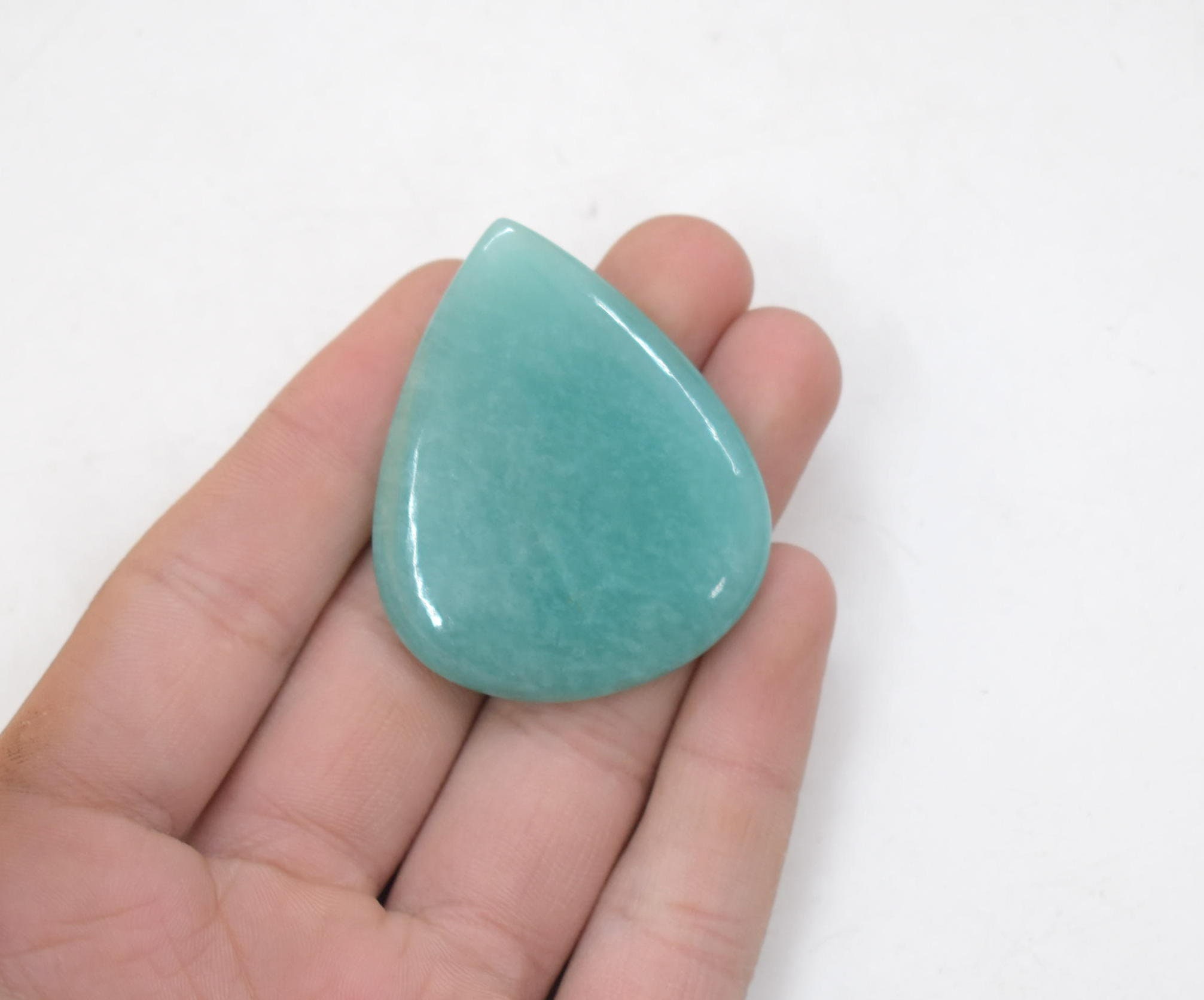 100% Natural African Amazonite Cabochon,Green Amazonite,Handmade Plain Cabochon,Handmade Faceted Cabochon,Natural Color Amazonite | Save 33% - Rajasthan Living 11