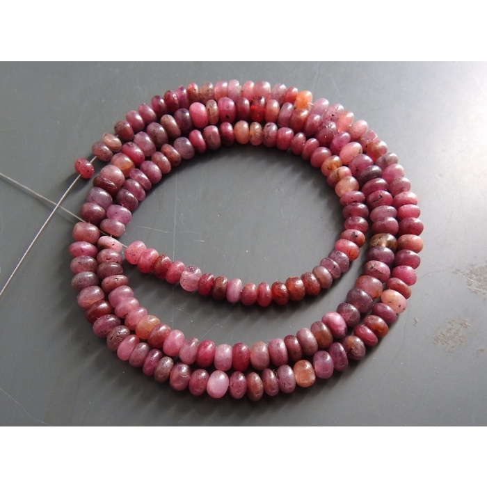 Ruby Smooth Roundel Bead,Loose Stone,Handmade,Necklace,For Making Jewelry,Wholesaler,Supplies,16Inch Strand,100%Natural PME-B5 | Save 33% - Rajasthan Living 9
