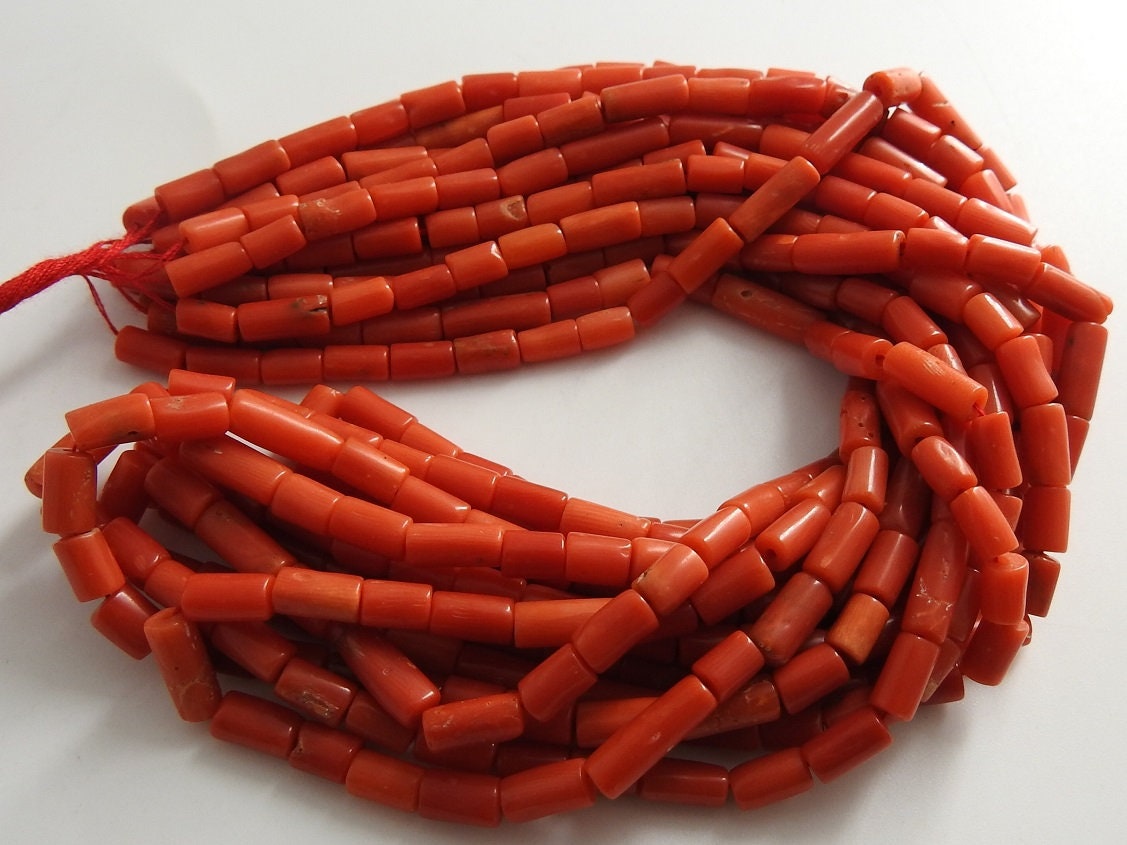 100%Natural Red Coral Smooth Tubes,Drum,Cylinder,Handmade,Bead,Loose Stone,For Making Jewelry Wholesaler Supplies BK(CR2) | Save 33% - Rajasthan Living 13
