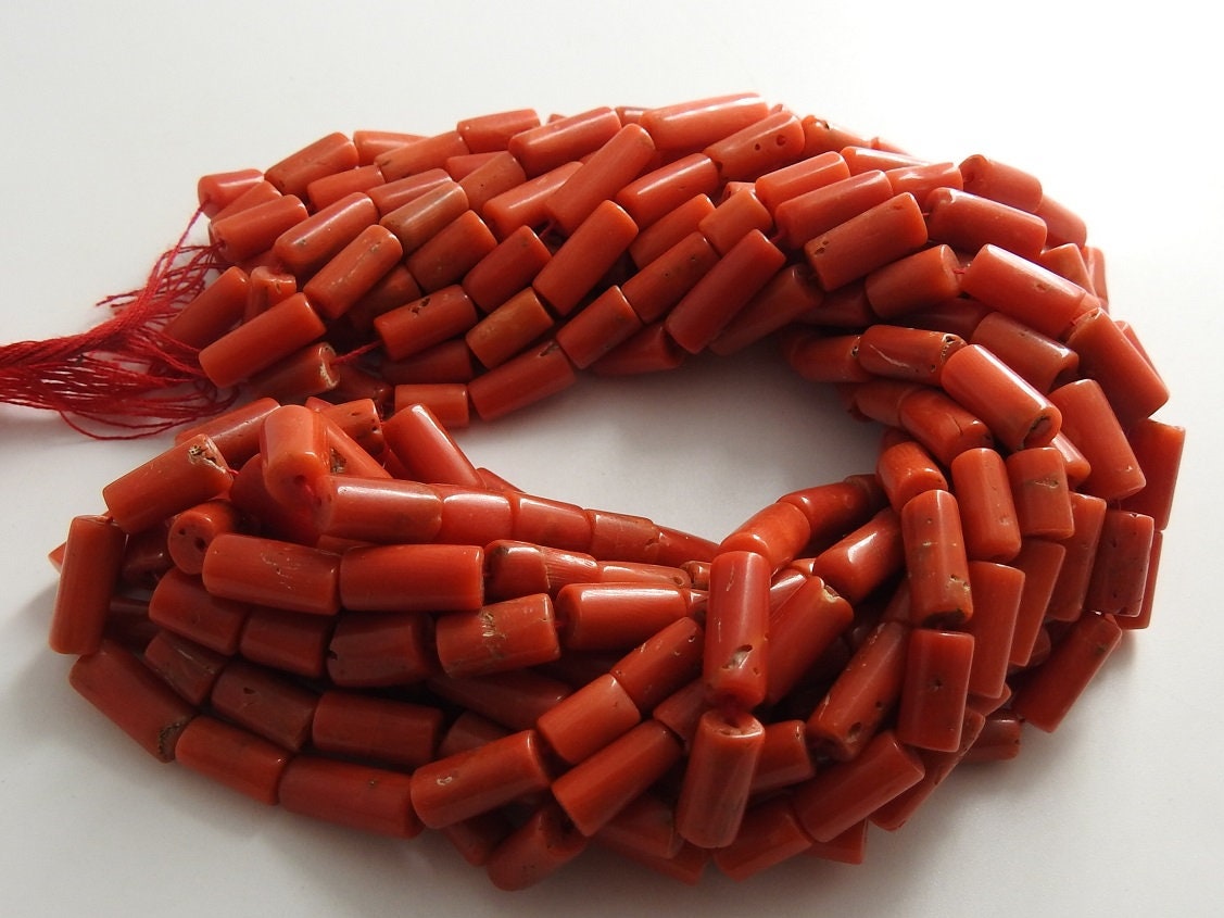 100%Natural Red Coral Smooth Tubes,Drum,Cylinder,Handmade,Bead,Loose Stone,For Making Jewelry Wholesaler Supplies BK(CR2) | Save 33% - Rajasthan Living 10