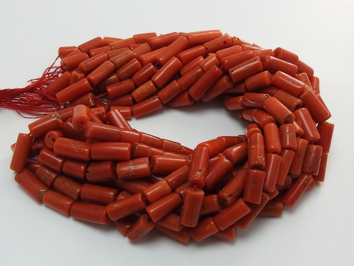 100%Natural Red Coral Smooth Tubes,Drum,Cylinder,Handmade,Bead,Loose Stone,For Making Jewelry Wholesaler Supplies BK(CR2) | Save 33% - Rajasthan Living 11