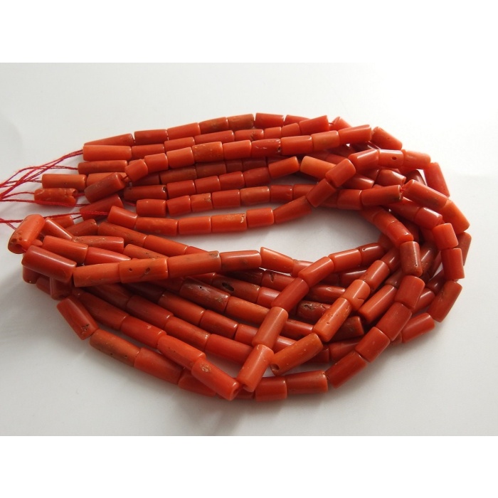 100%Natural Red Coral Smooth Tubes,Drum,Cylinder,Handmade,Bead,Loose Stone,For Making Jewelry Wholesaler Supplies BK(CR2) | Save 33% - Rajasthan Living 7