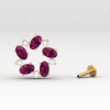 Rhodolite Garnet Stud Earrings, 14K Dainty Handmade Earrings, Anniversary Gift, Gift For Her, Rhodolite Oval Jewelry, Birthstone Earrings | Save 33% - Rajasthan Living 20