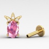 Pink Spinel 14K Stud Earrings, Minimalist Dainty Stud Earrings, Handmade Jewelry, August Birthstone Earrings, Gemstone Jewelry, Gift For Her | Save 33% - Rajasthan Living 23